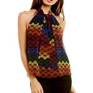 Alice + Olivia Rainbow Print Leia Top - L